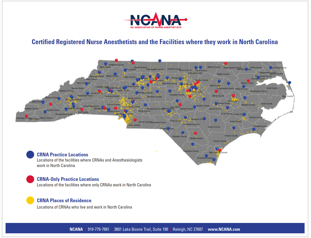 CRNA Facility Map